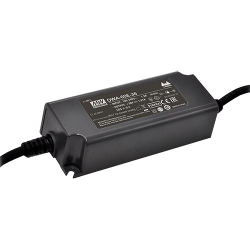 OWA-60E-12, Блок питания AC-DC, 60Вт, вход 90…264В AC, 47…63Гц/127…370В DC, ККМ, выход 12В/5А, изоляция 3750В AC, пластиковый корпус IP67, 130х53х35мм, -35…+70°С OWA-60E-12, Mean well, Блок питания AC-DC, 60Вт, вход 90…264В AC, 47…63Гц/127…370В DC, ККМ, выход 12В/5А, изоляция 3750В AC, пластиковый корпус IP67, 130х53х35мм, -35…+70°С